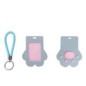 Paw Shaped PU Leather Card Holder With Back Pocket 5