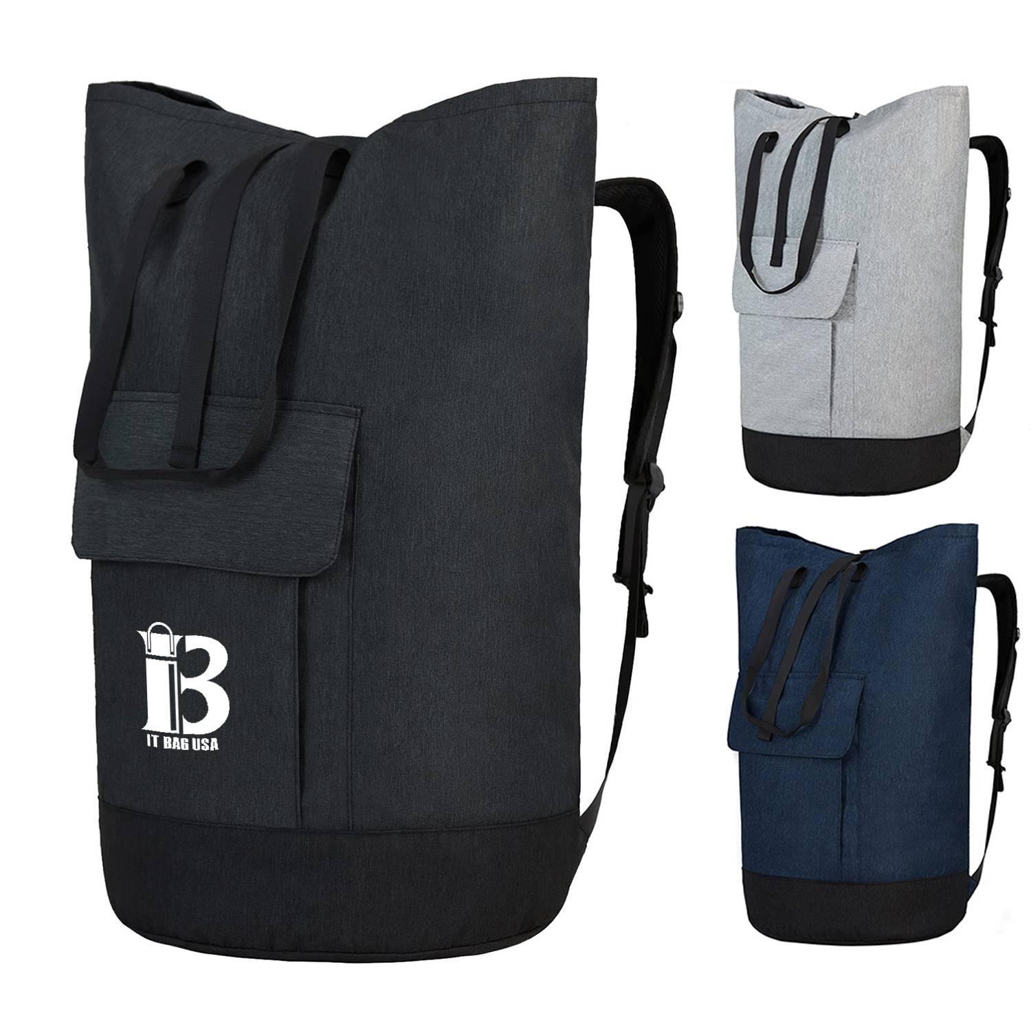 Polyester Heavy Duty Laundry Backpack 10