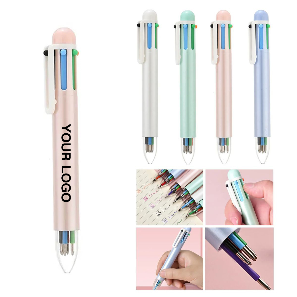 Retractable Multicolor Ballpoint Pen with Six Inks 2