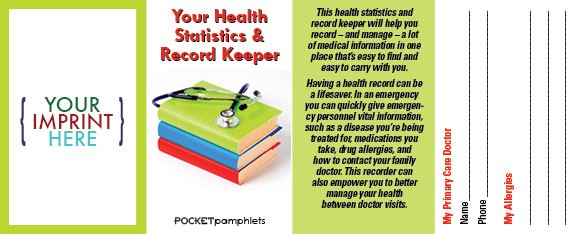 POCKET PAMPHLET - Your Health Statistics & Record Keeper Pocket Pamphlet 1
