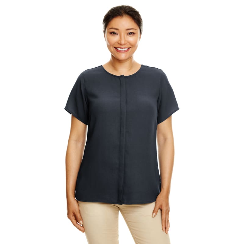 Devon & Jones Ladies' Perfect Fit™ Short-Sleeve Crepe Blouse 8