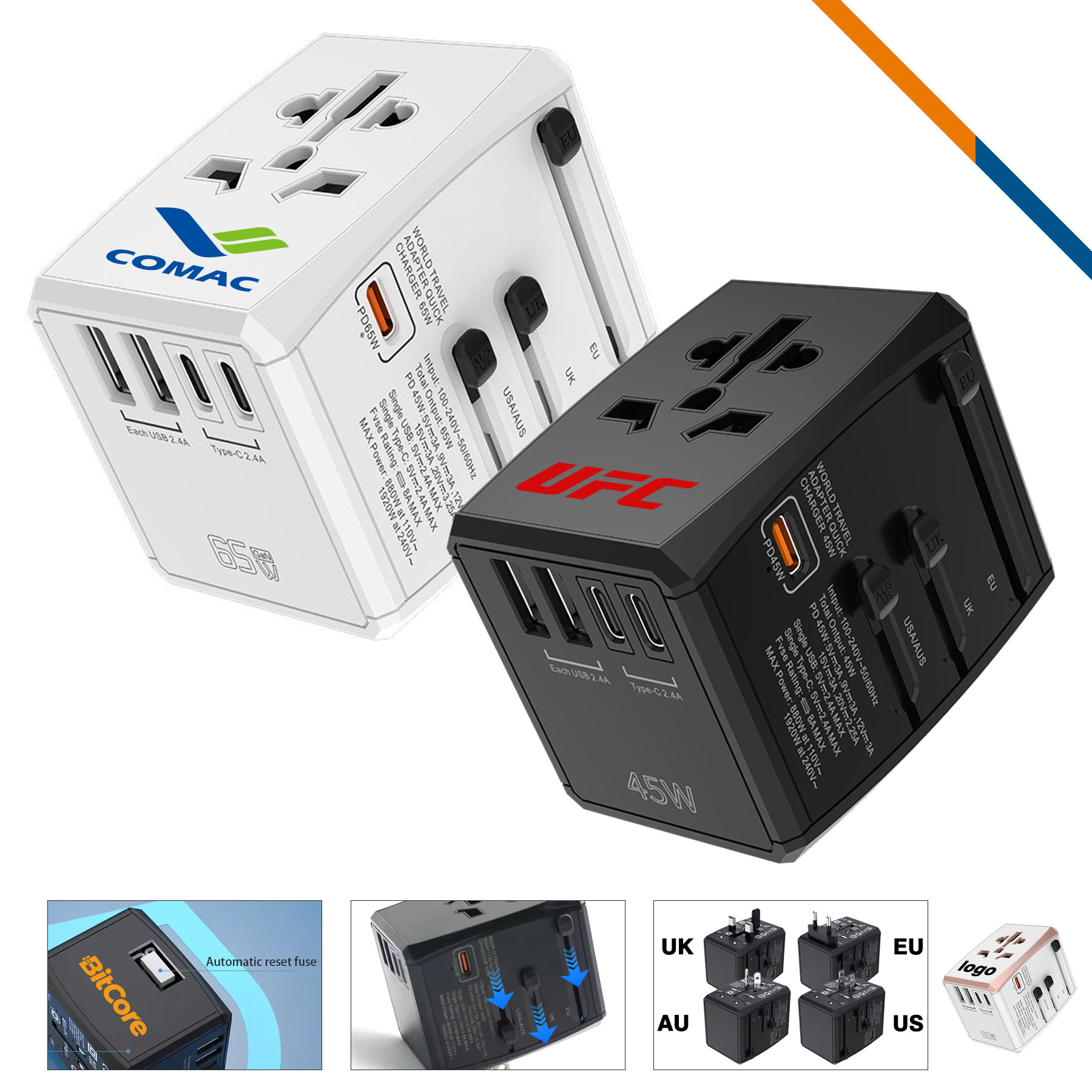 Plugez Fast Charging Universal Adapter 9