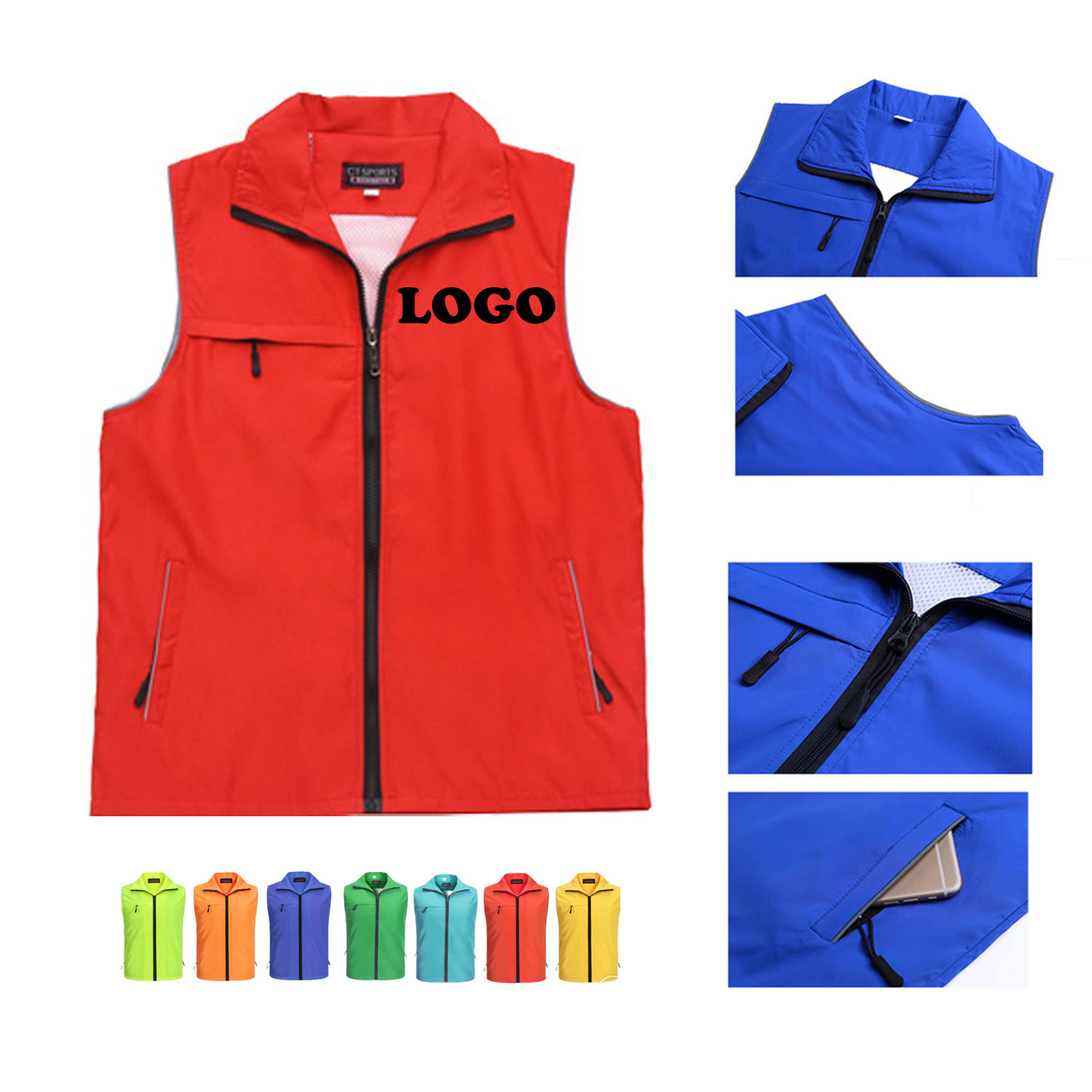 MOQ 5 pcs Promotional work Vest 2