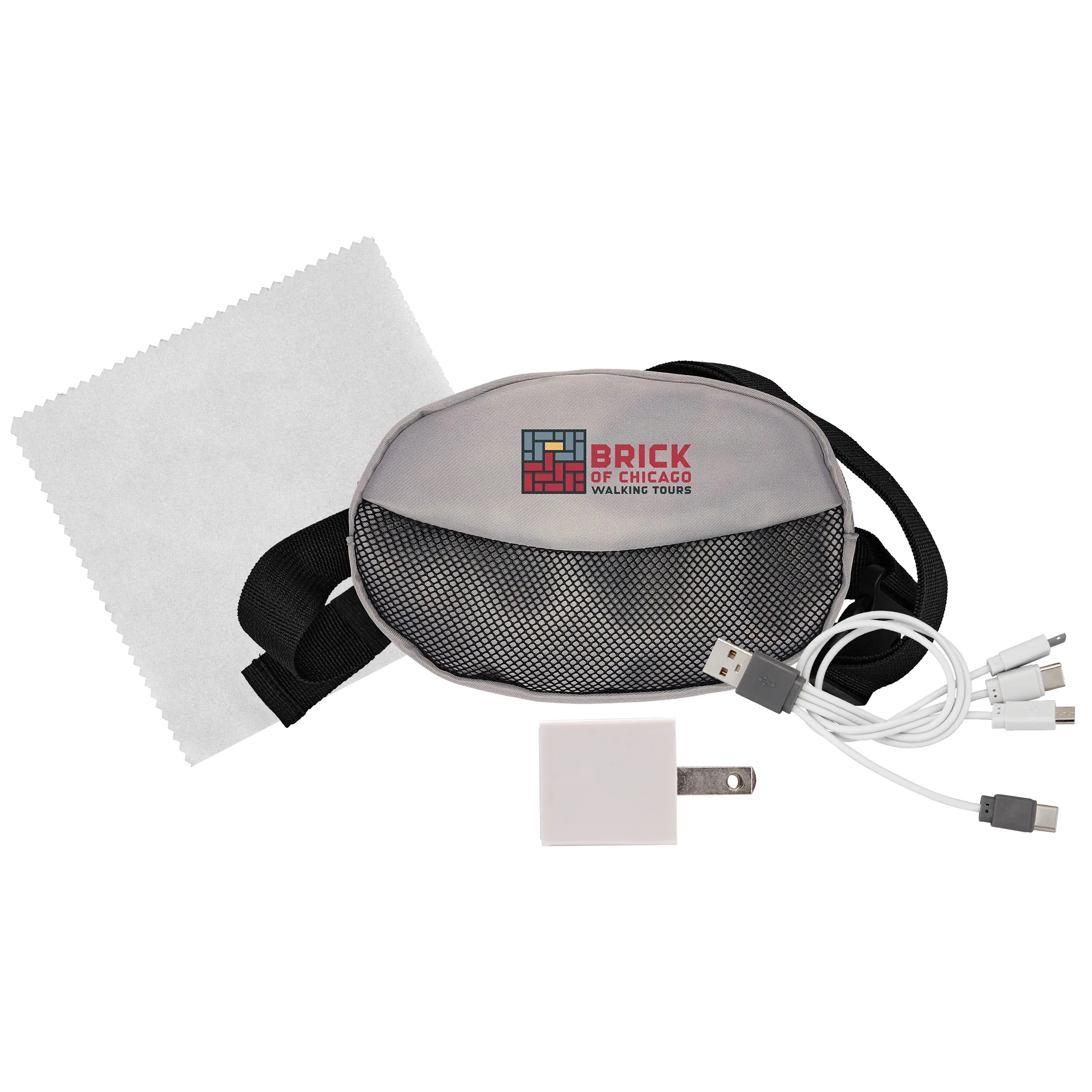 Sporty Charger, Cable and Cloth Travel Set 12