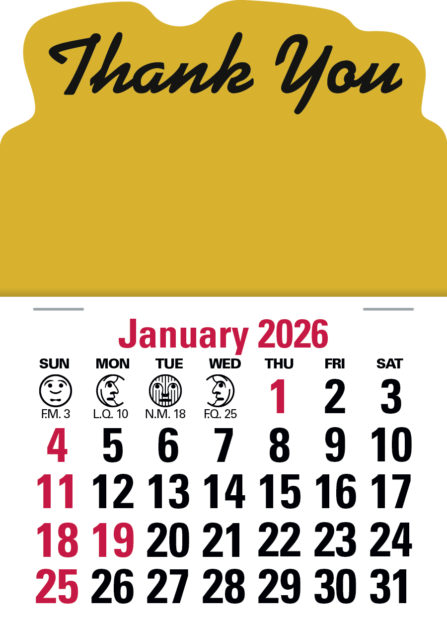 Press-N-Stick Standard Calendar