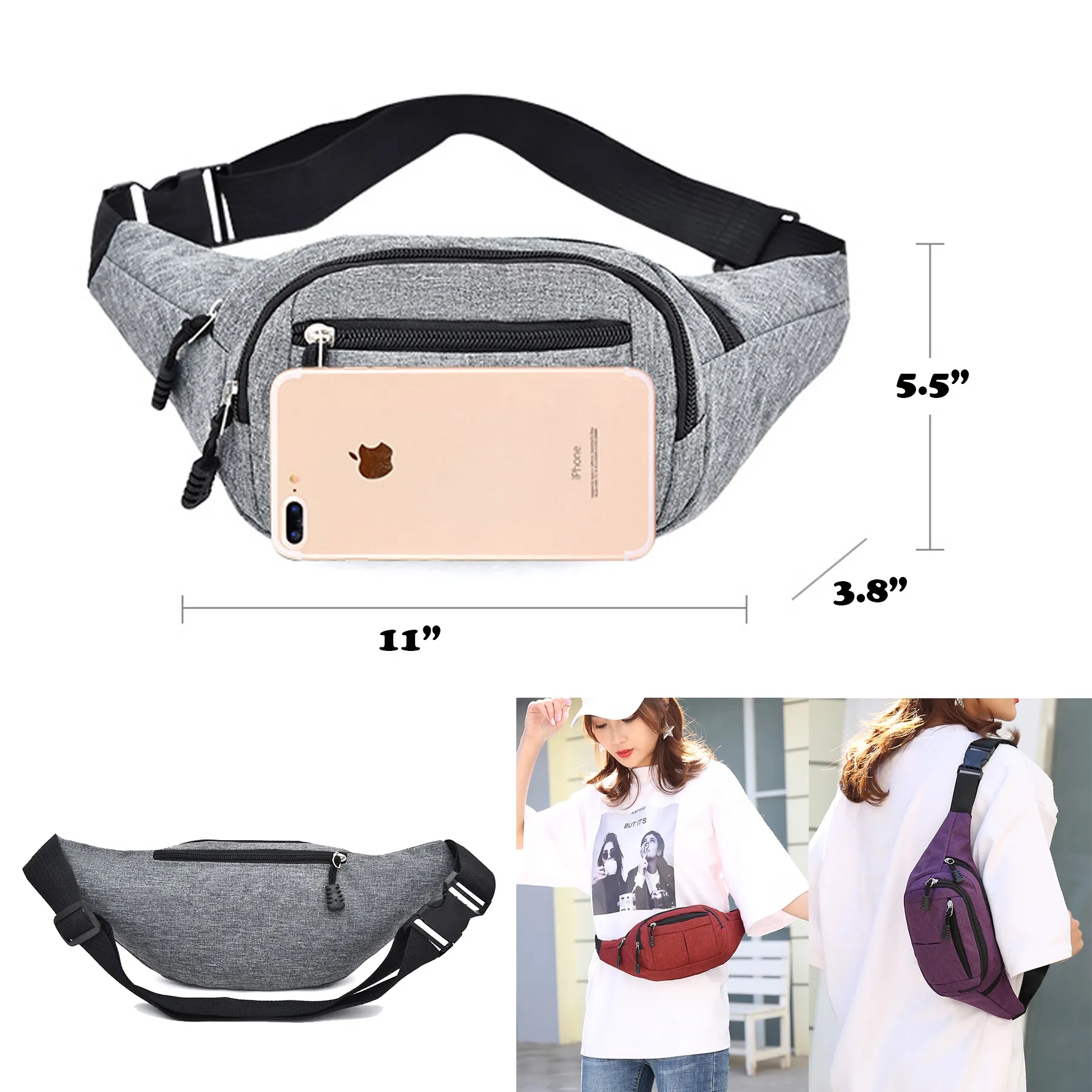 Travel Canvas Waist Bags 2