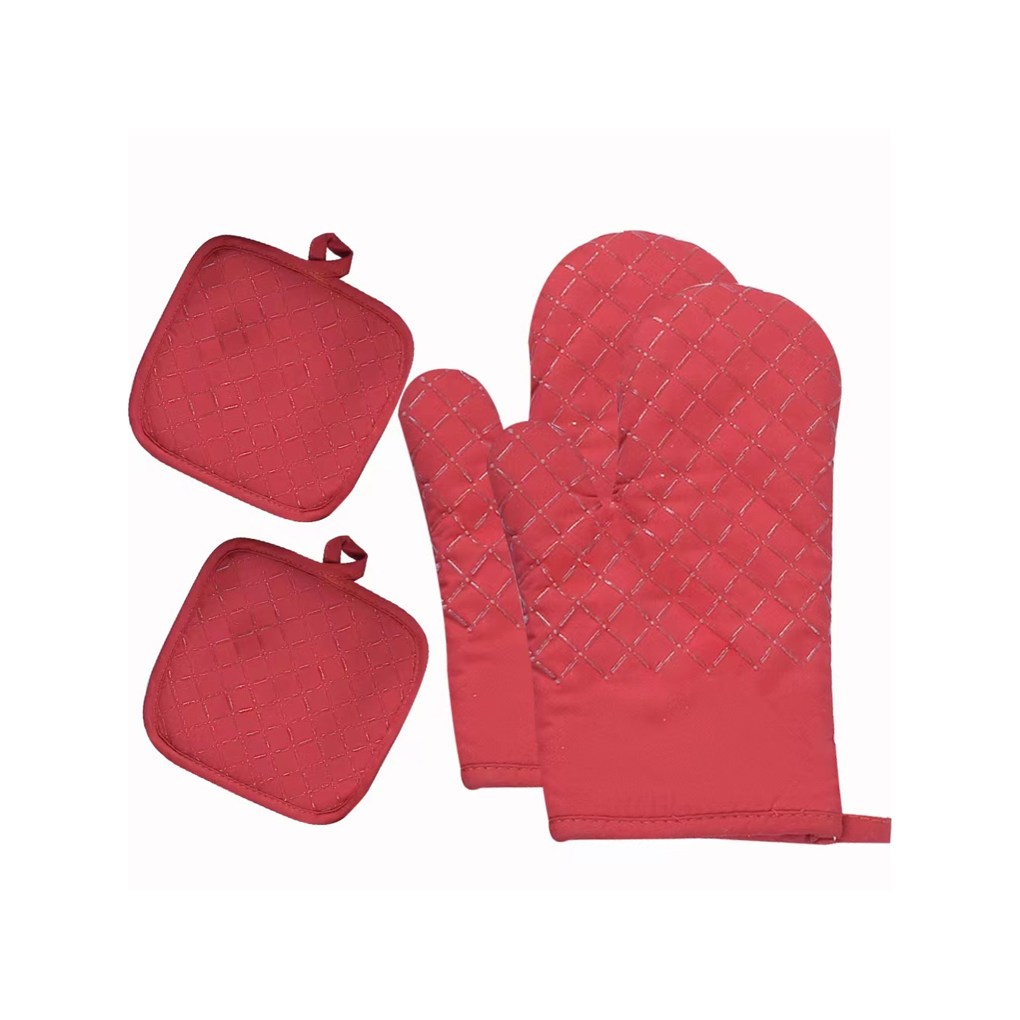 Oven Mitts And Pot Holders 4pcs Set 3