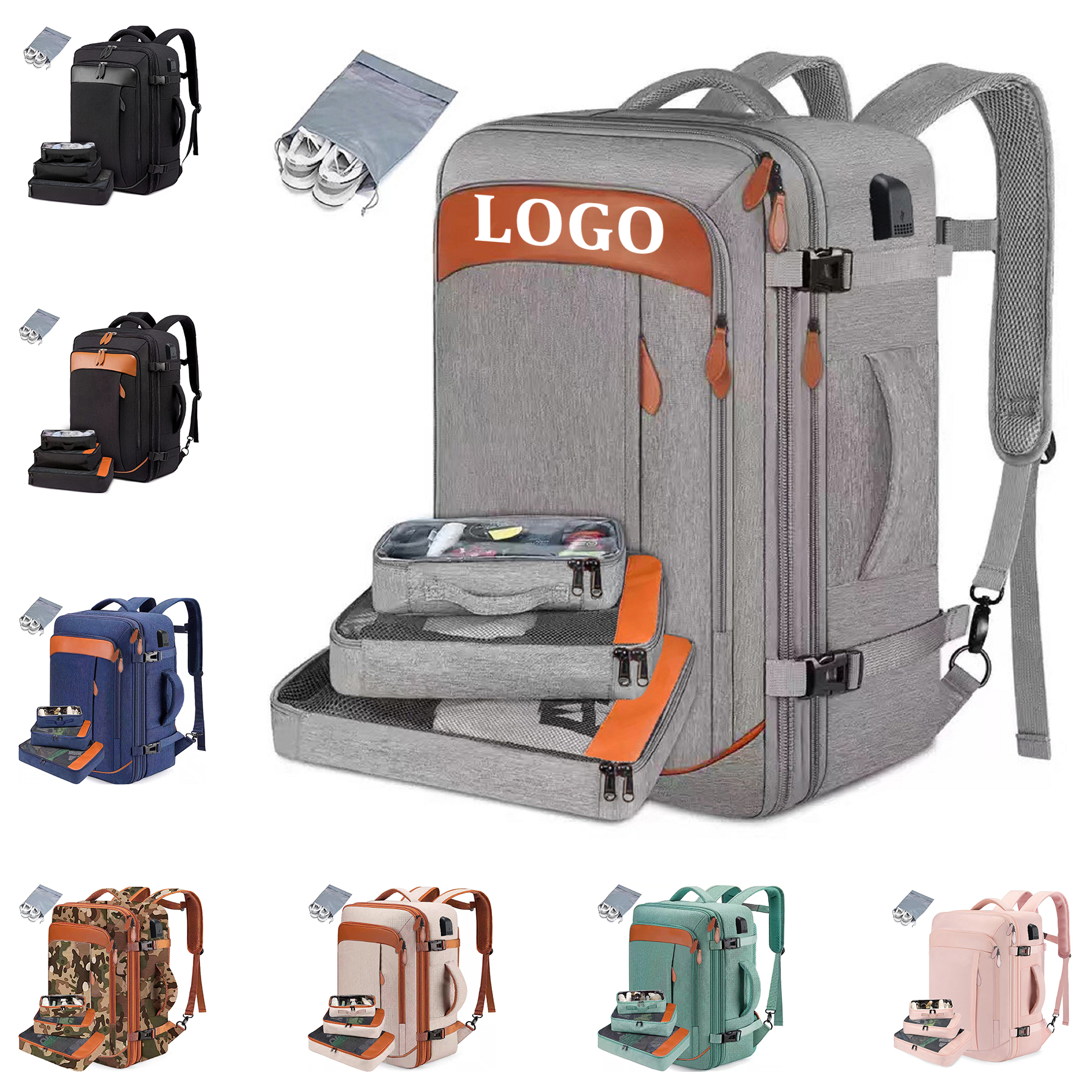 5 Pack Extra Large 40L Flight Approved Travel Backpack 1