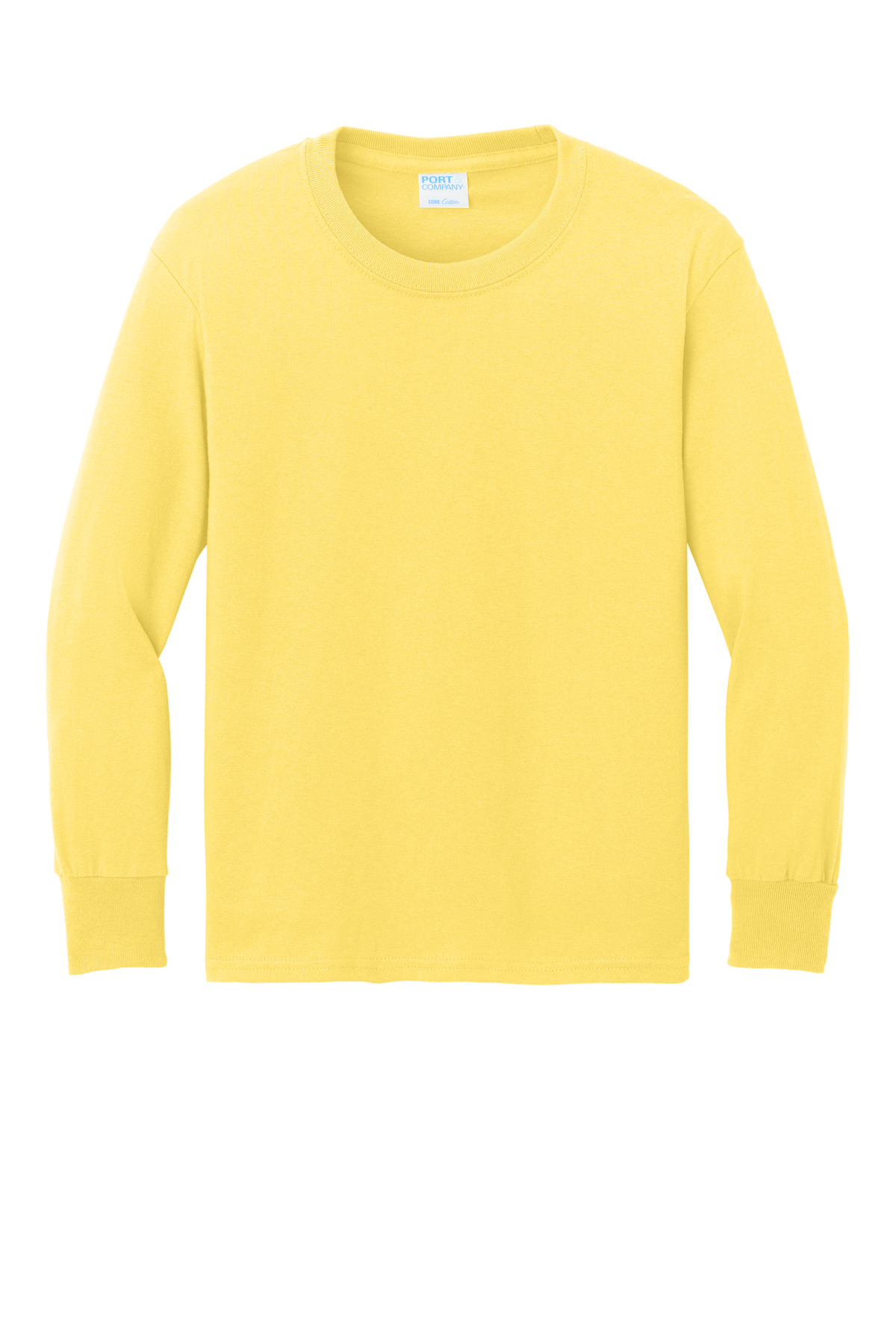 Port & Co Youth Long Sleeve Core Cotton Tee. PC54YLS 55