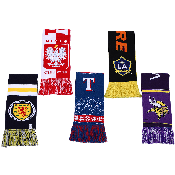 Custom High Knitted Stretch Acrylic Scarf with Tassle - 55"x6.7" 3