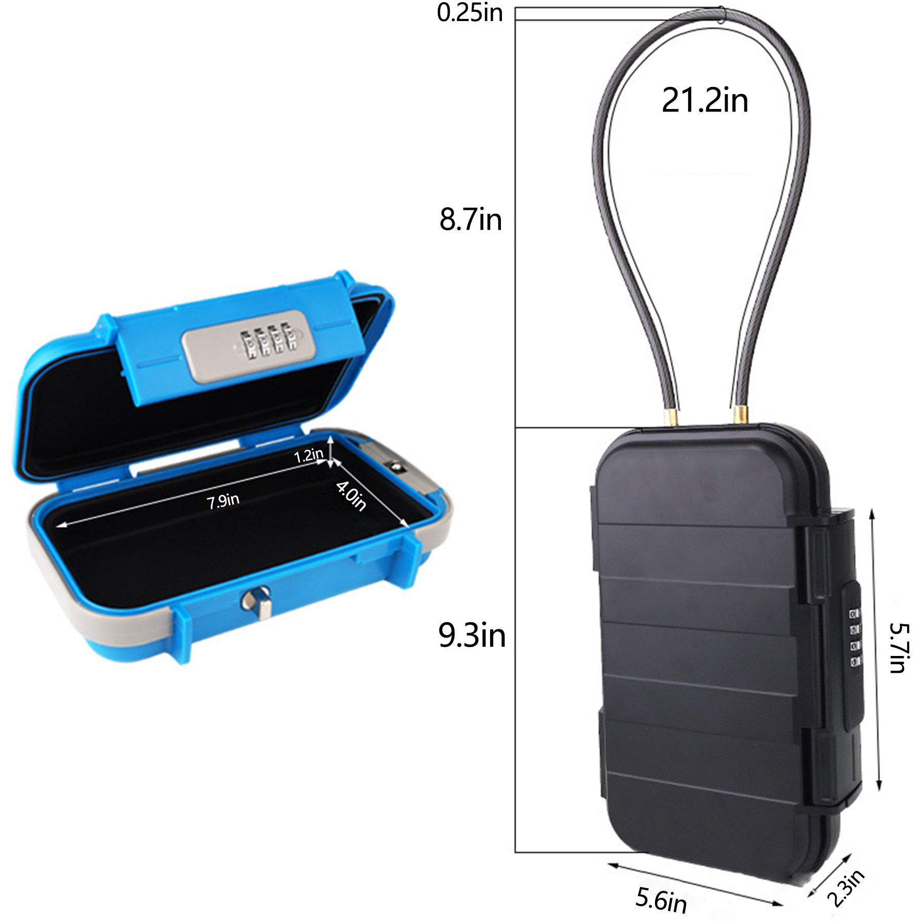 Waterproof Anti-Theft Mini Travel Portable Lock Box 8
