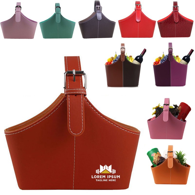 Leather Gift Basket 3
