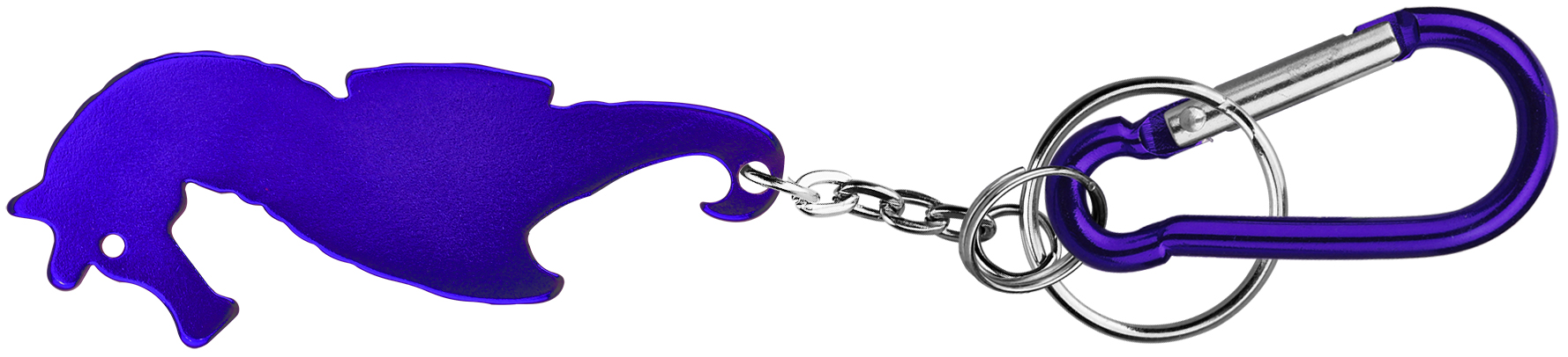 Sea horse shaped bottle opener with key chain & carabineer 2