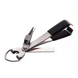 Multi Function Knife Tool Stainless Steel With Carabiner Keychain 2