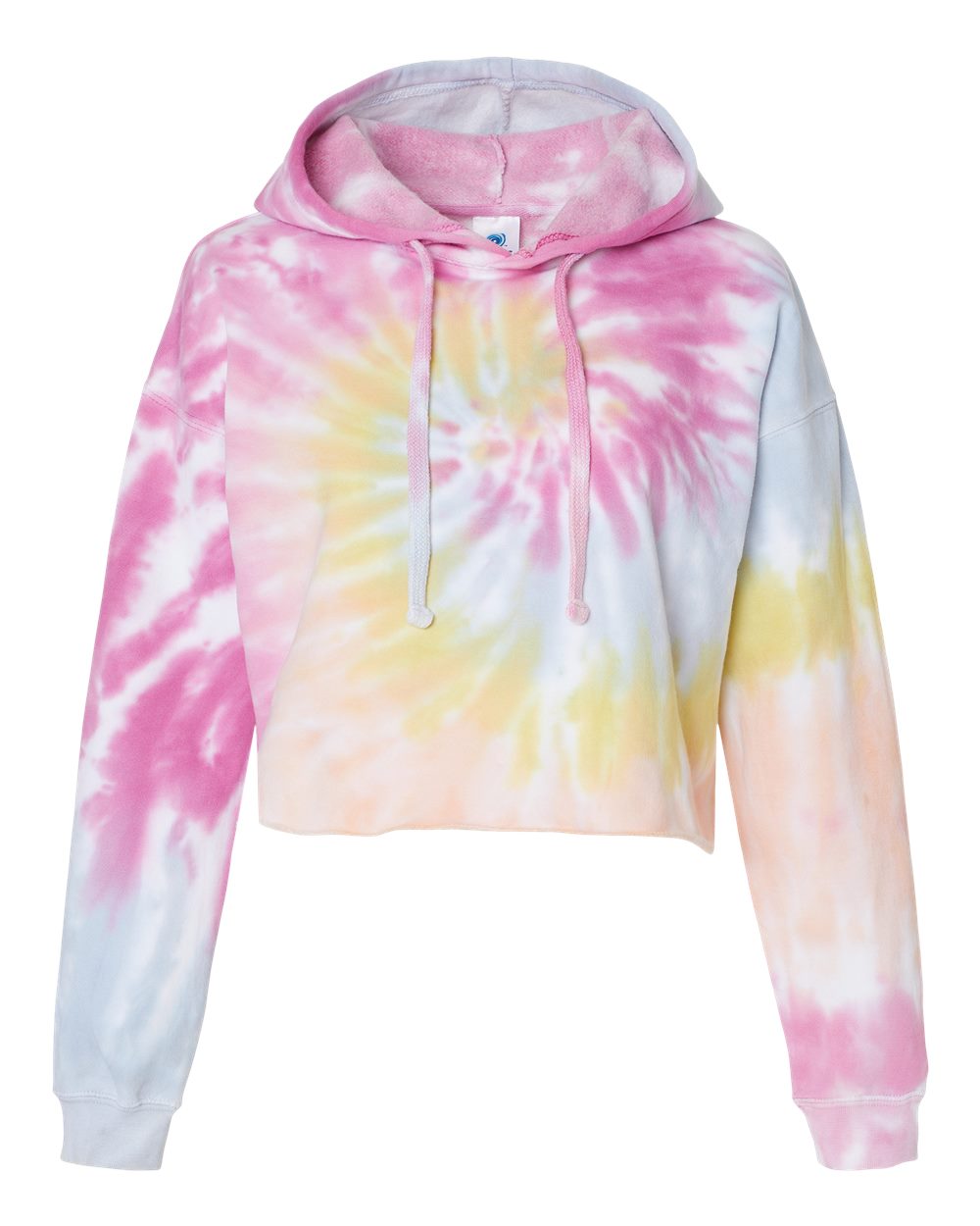 Women's Tie-Dyed Crop Hooded Sweatshirt - 8333 35