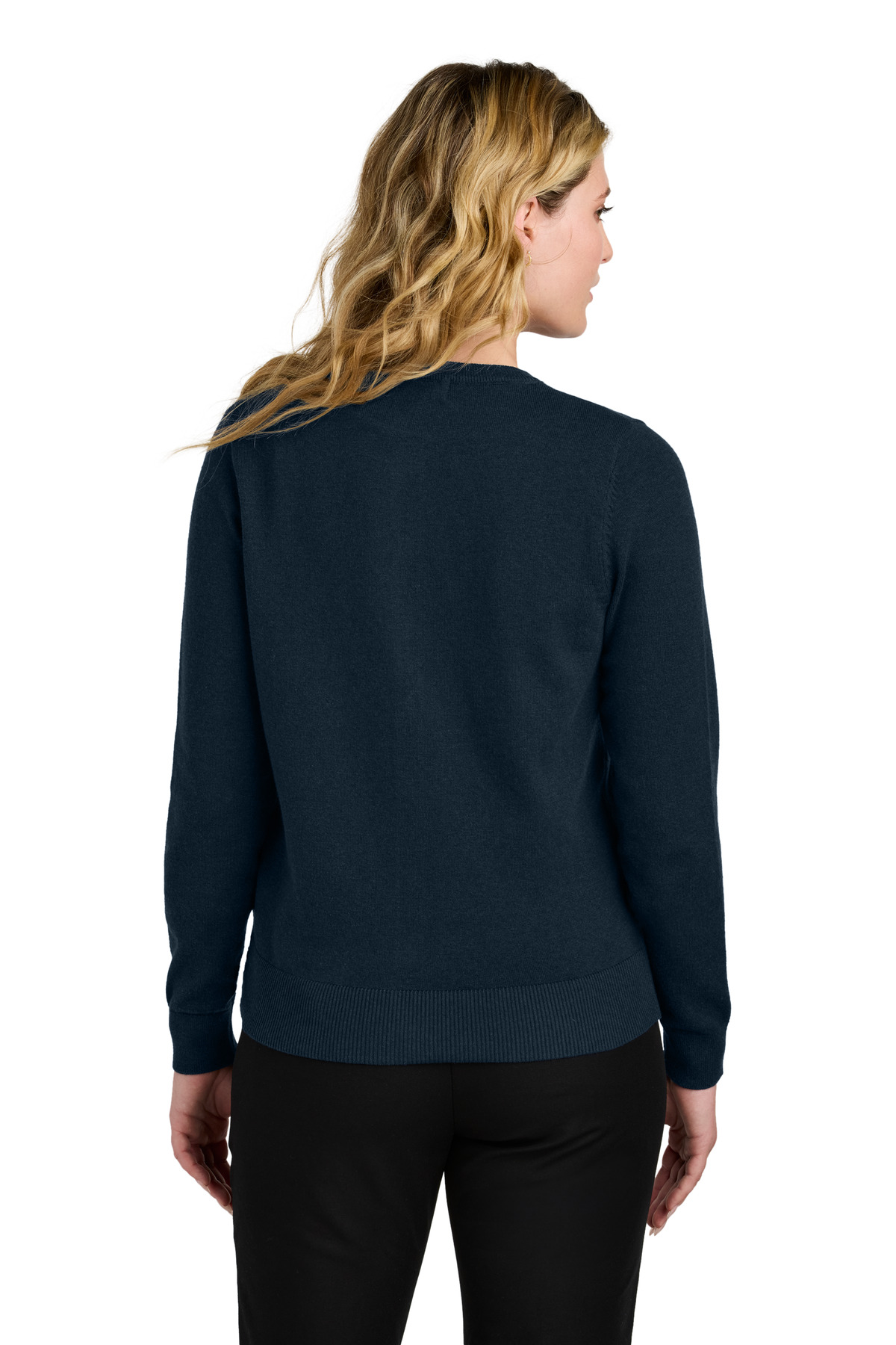 Port Authority Women's Easy Care Crewneck Cardigan Sweater LSW2870, custom hoodie or sweatshirt with logo imprint 10