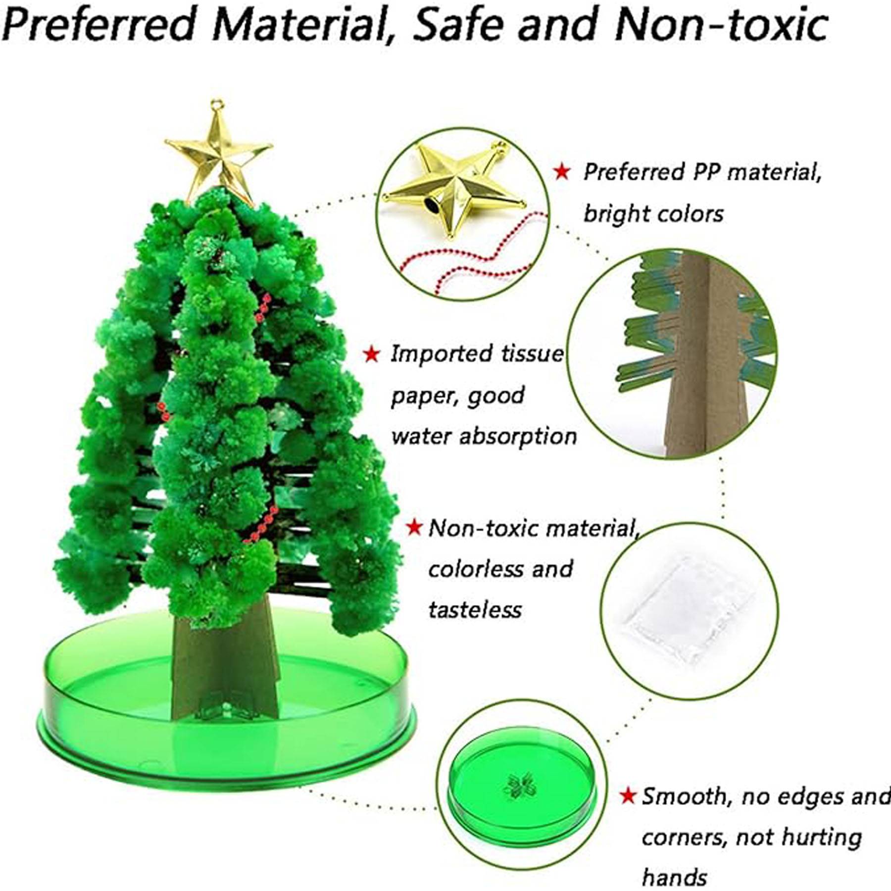 Kids DIY Magic Growing Crystal Christmas Tree 3