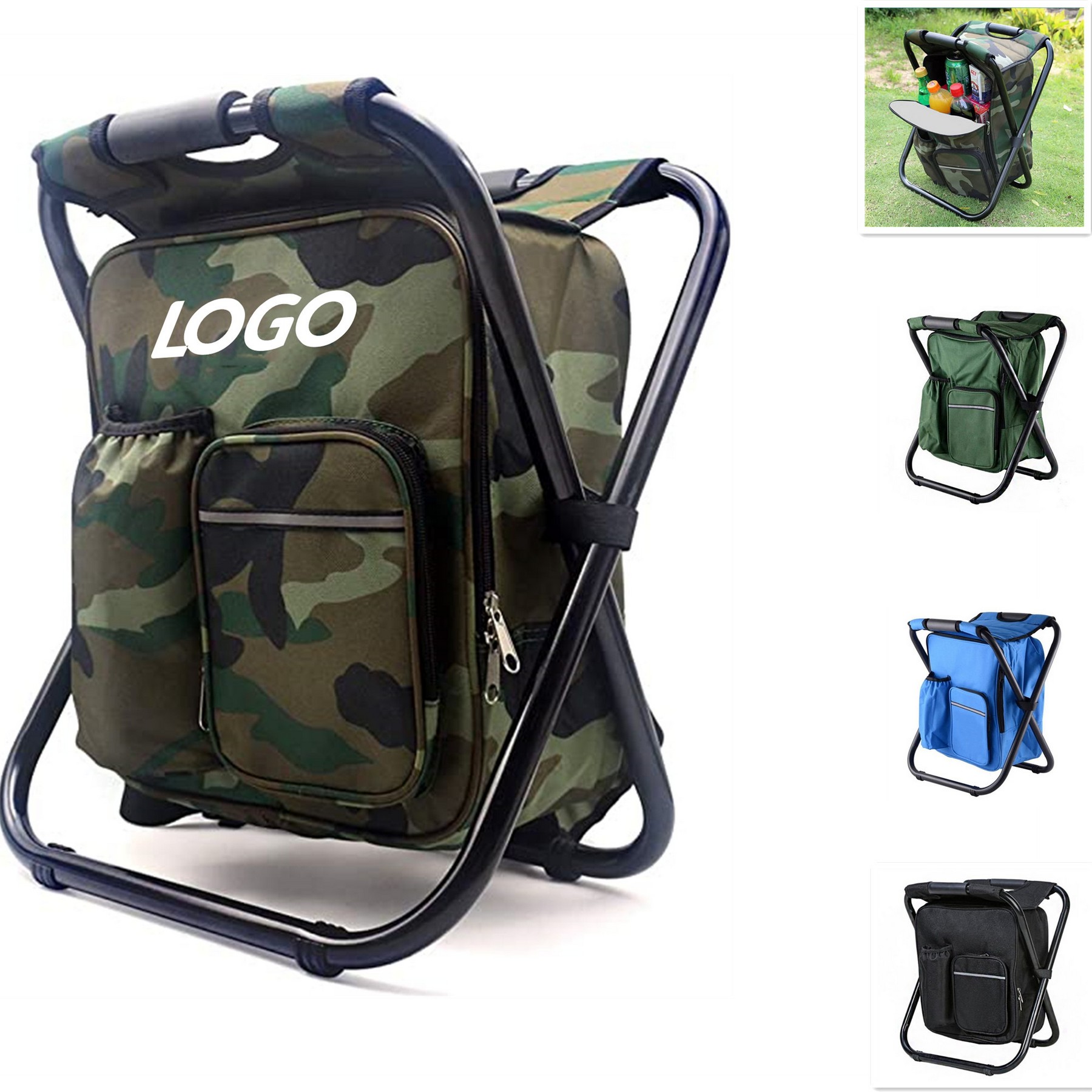 Ultralight Folding Chair with Camo Bag 1