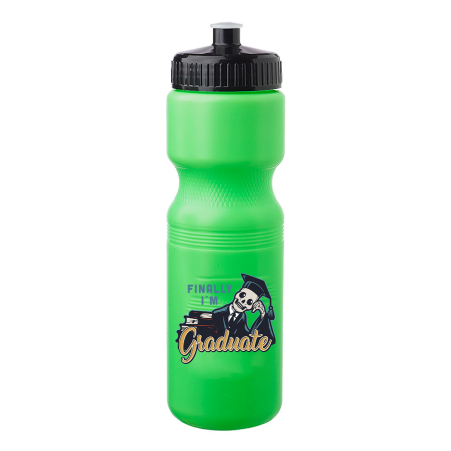 Push Cap Plastic Water Bottle 28 oz 9