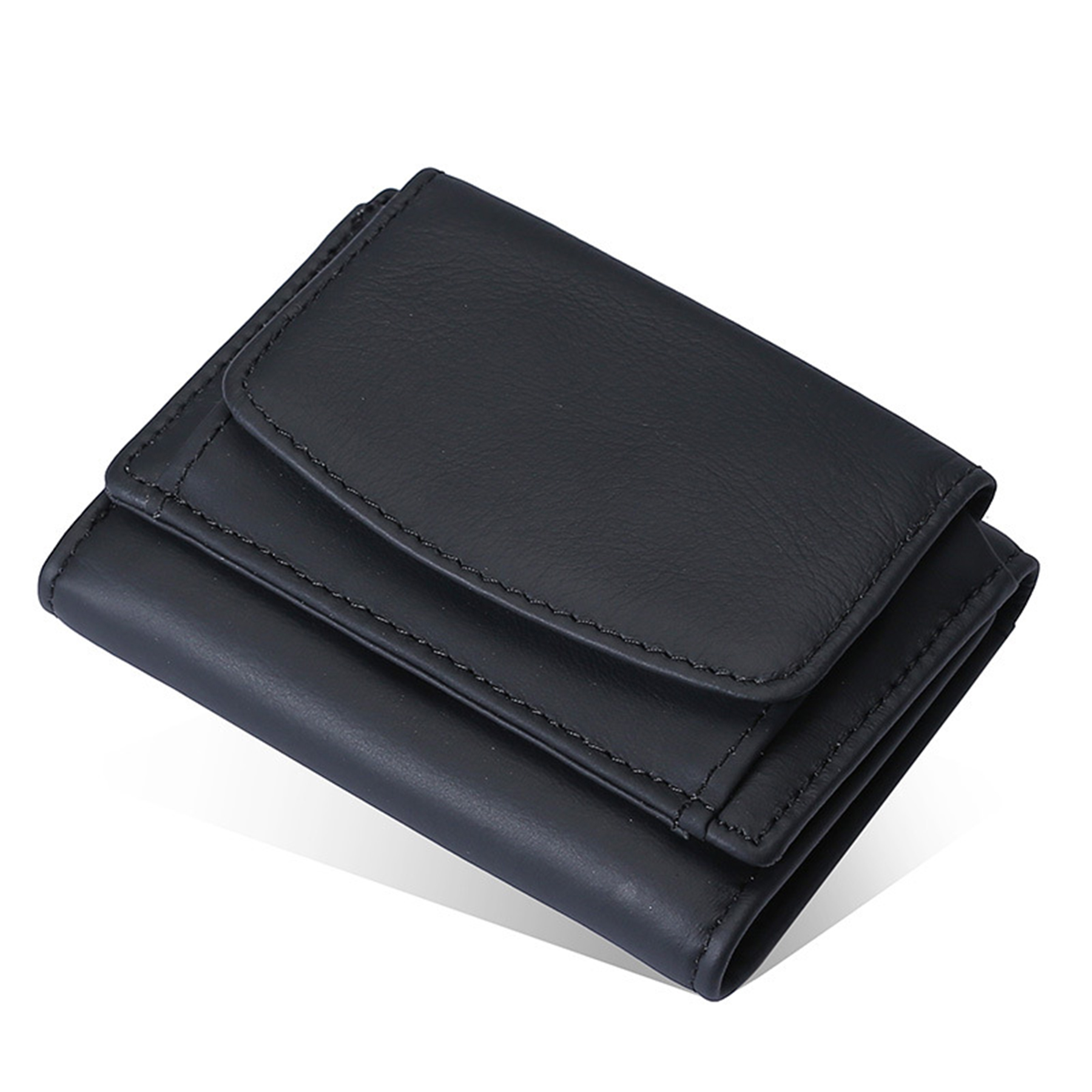 Genuine Cowhide Leather Foldable Mini Wallet 2