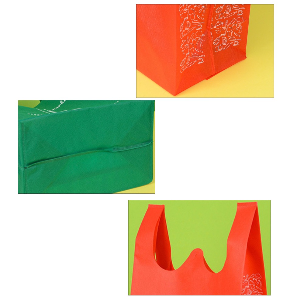 Nonwoven Fabric Shopping Tote Bag With Handles, custom non-woven bag with logo imprint 2