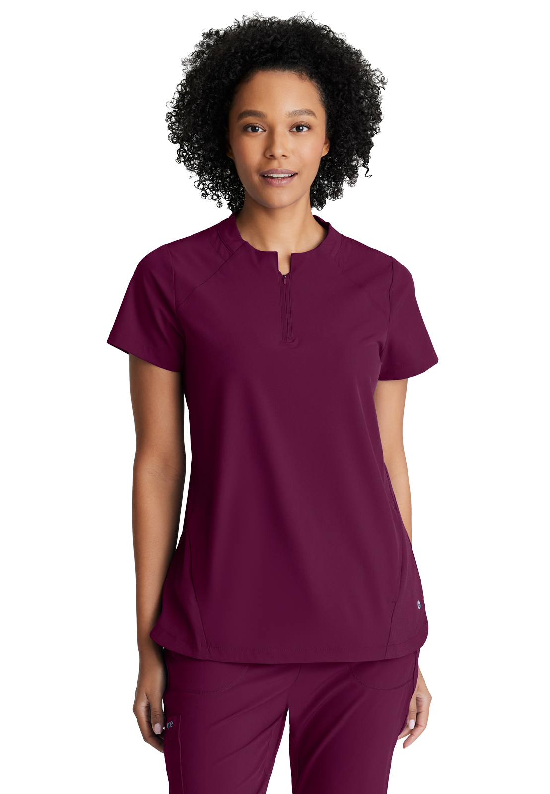 Barco One - Women's Two-Pocket Banded Zip-Collar Flux Scrub Top 6