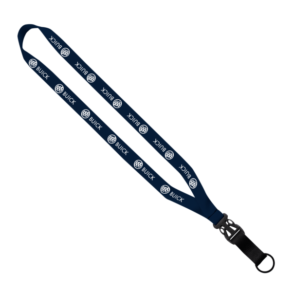 3/4" Multi-Color Polyester Lanyard with Slide Buckle Release & Split-Ring 3