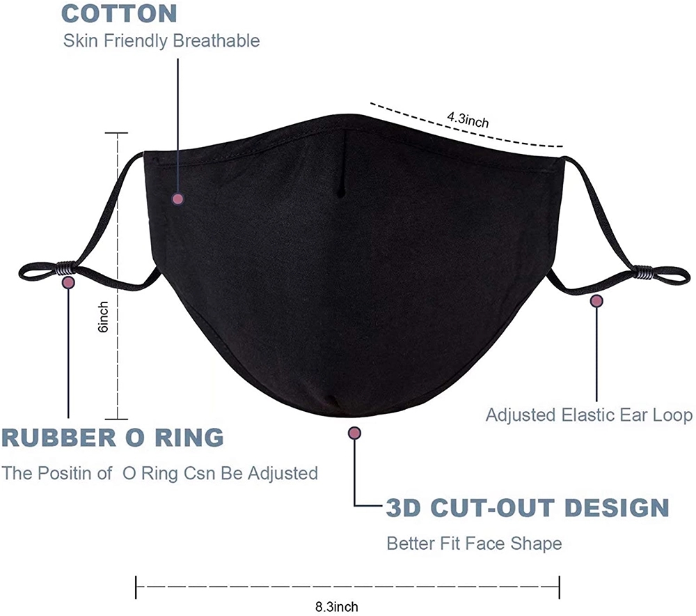 3ply Unisex Reusable Cotton Face Mask 2