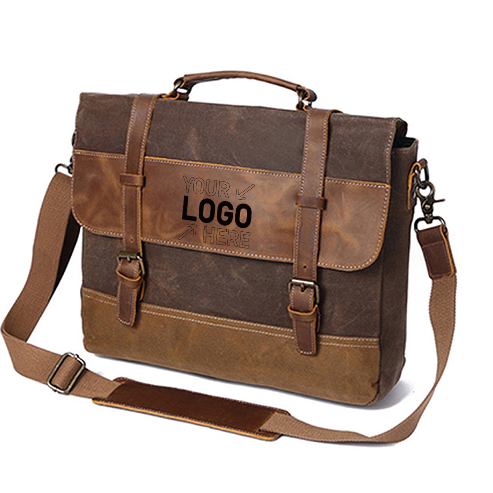 Canvas Leather Computer Laptop Bag 3
