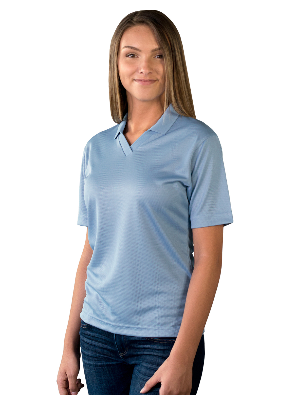 Blue Generation - Women's Pocketless Wicking V-Neck Polo