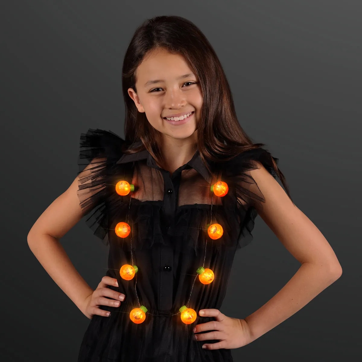 Mid-size Pumpkin Bulbs LED Necklace 3
