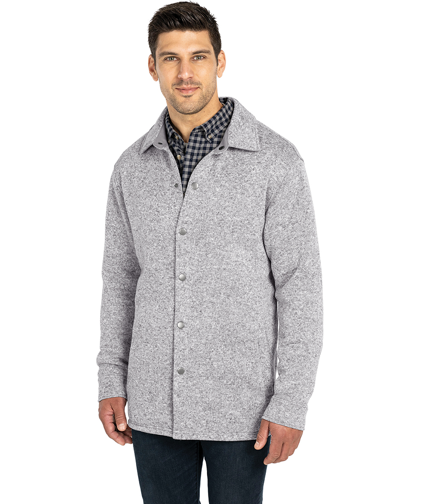 Heathered Fleece Snap Shacket 66
