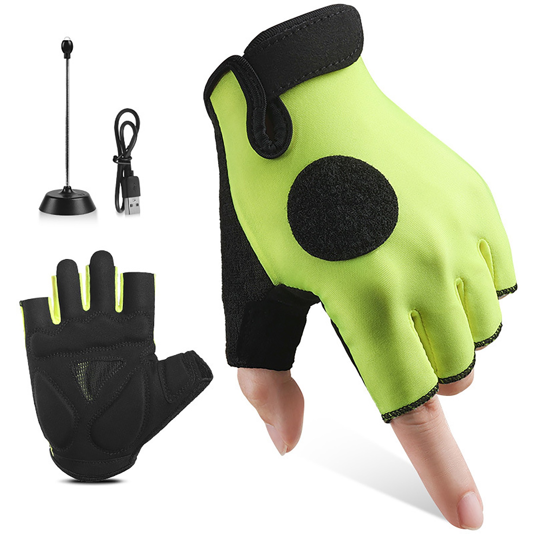 Half Finger Led Flashlight Gloves 10