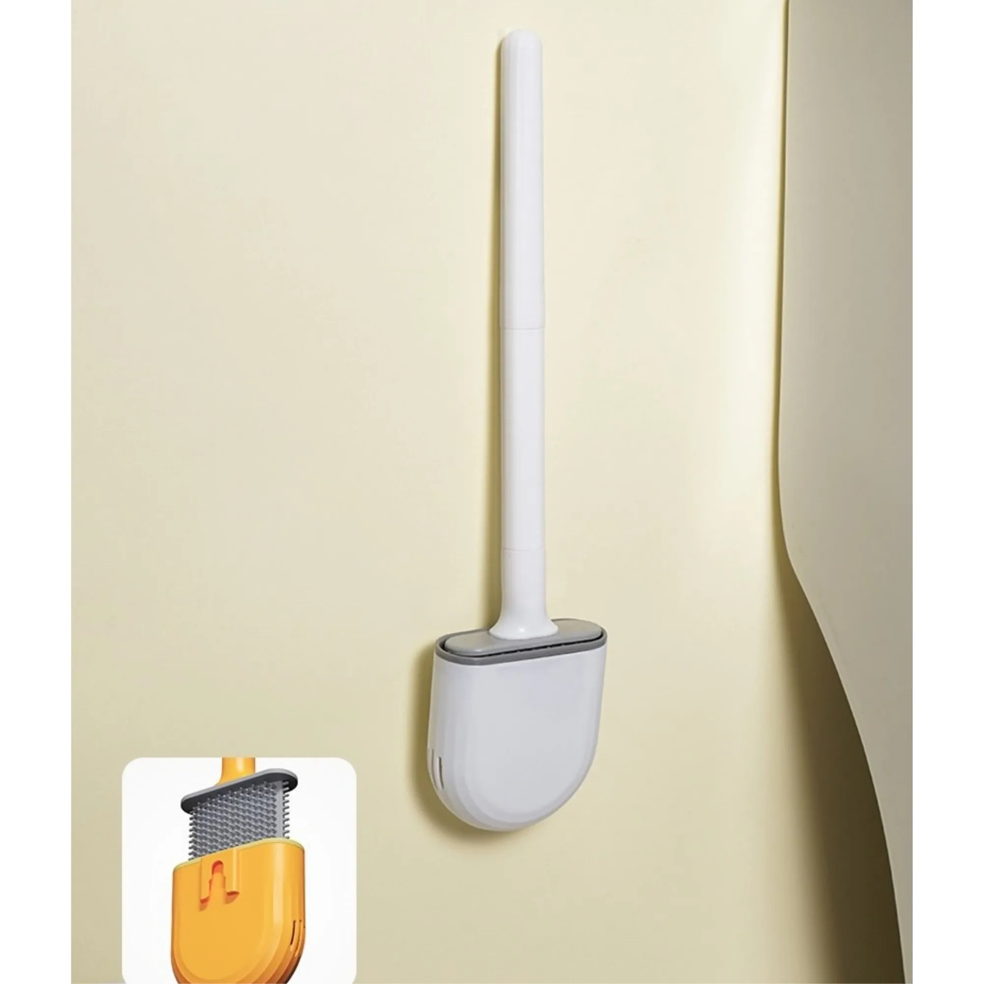 Soft TPR Wall - Mounted Detachable Handle Toilet Brush 9