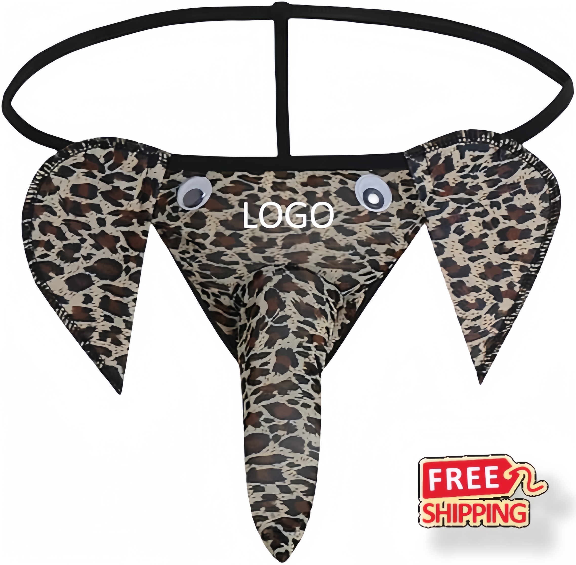 Men's Elephant Print G String Underwear 2