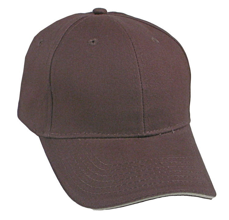 Brushed Cotton Twill Cap w/Sandwich Bill 17