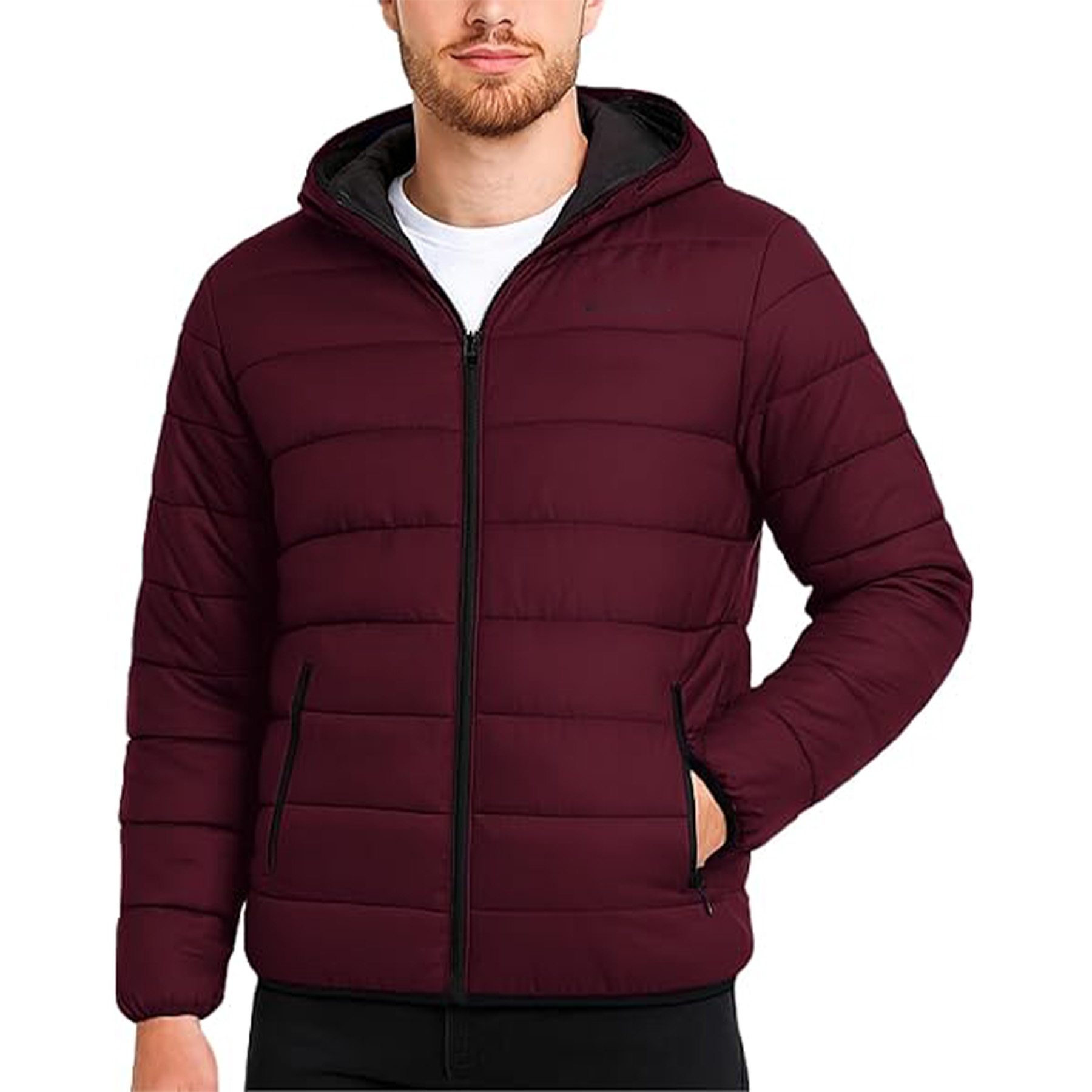 Warm Hooded Quilted Down Jacket 6