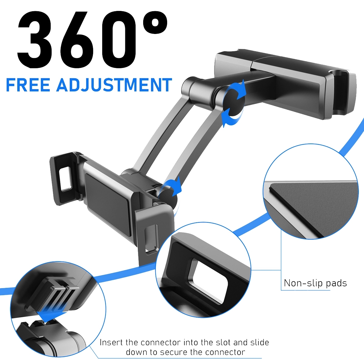 Car back seat tablet computer support frame 6