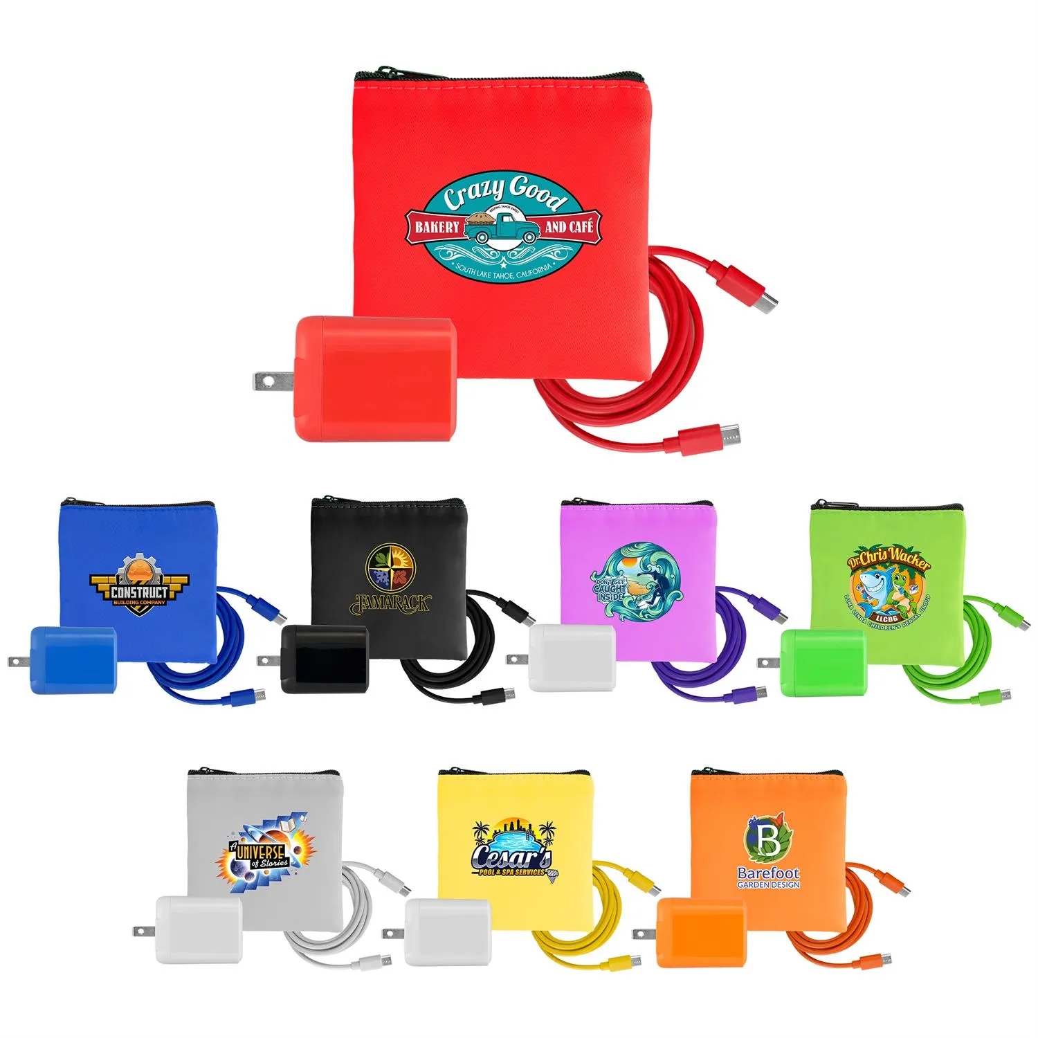 Colorful RPET Fast C to C Charging Set