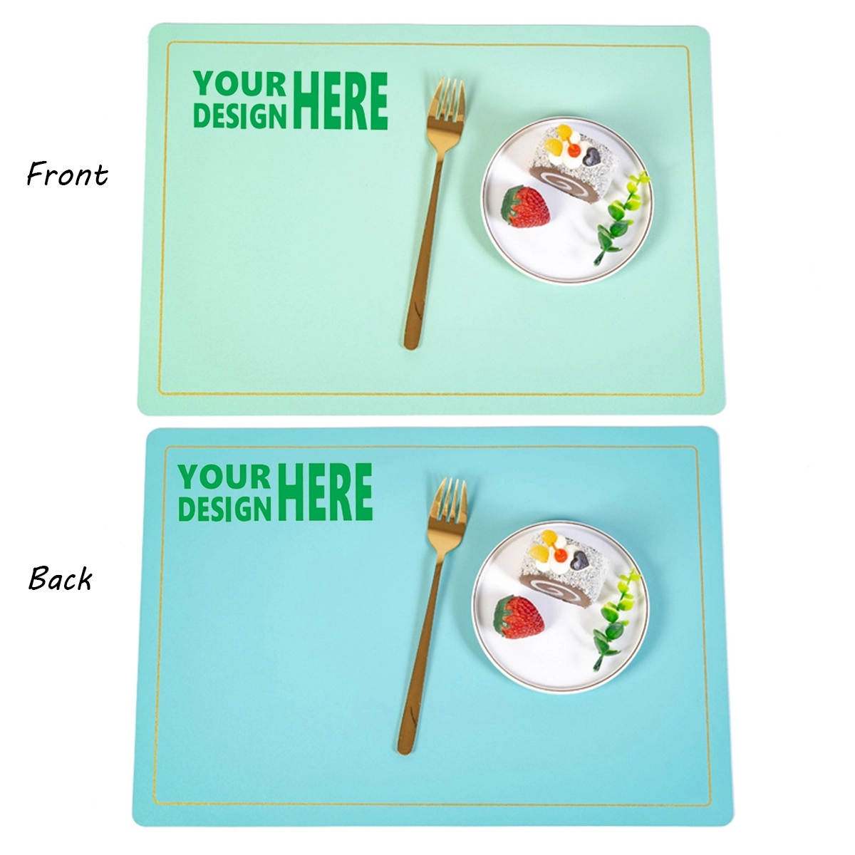 Full Color PU leather Waterproof Table Mat 11