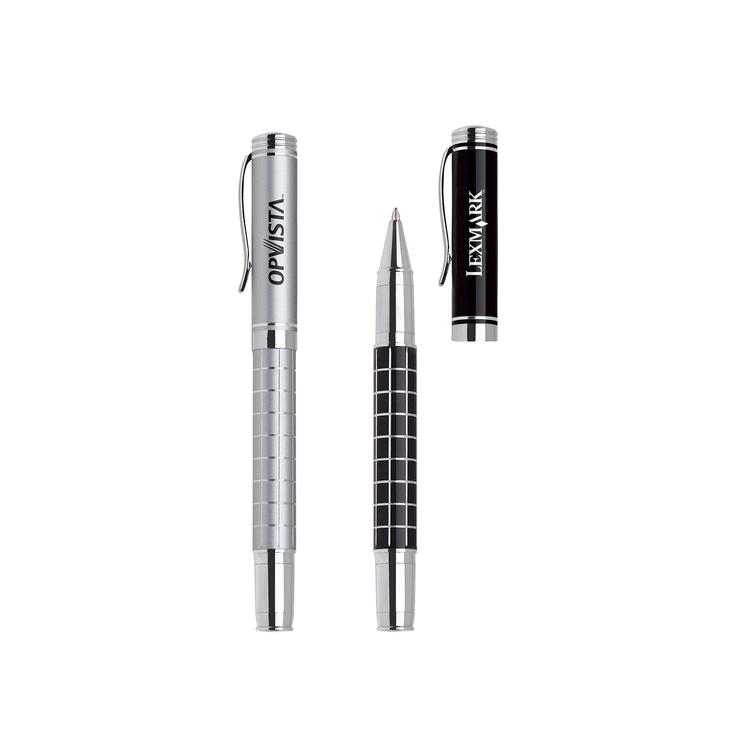 Grid Barrel Rollerball Metal Pen 11