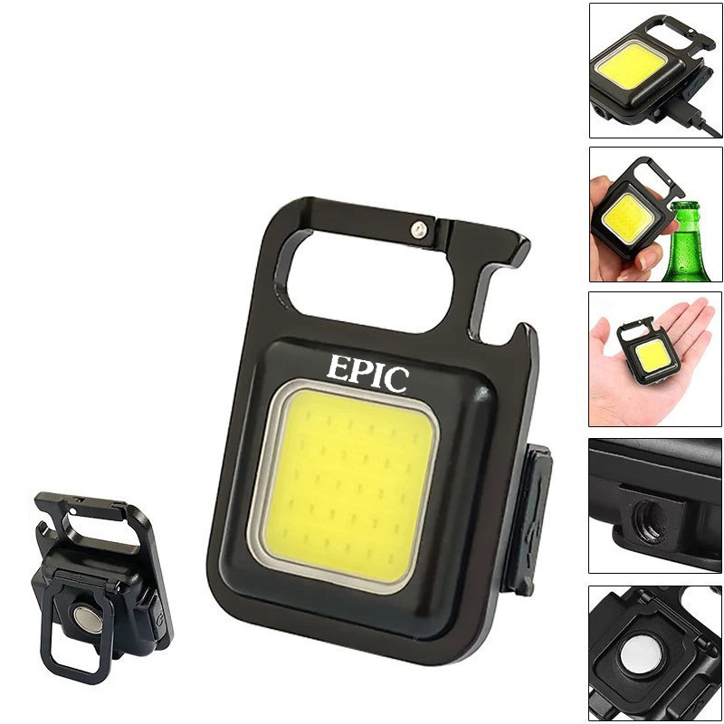 COB Flashlights Rechargeable Keychain Portable Pocket Light 2