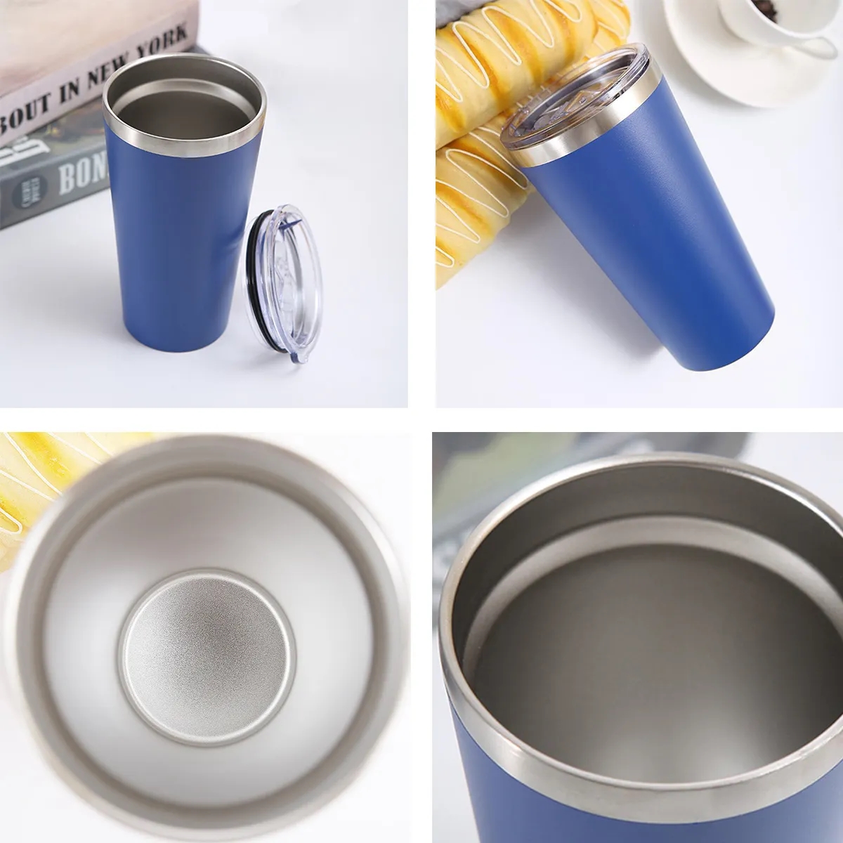 16oz Outdoor Vacuum Insulated Coffee Travel Mug with Lid 2