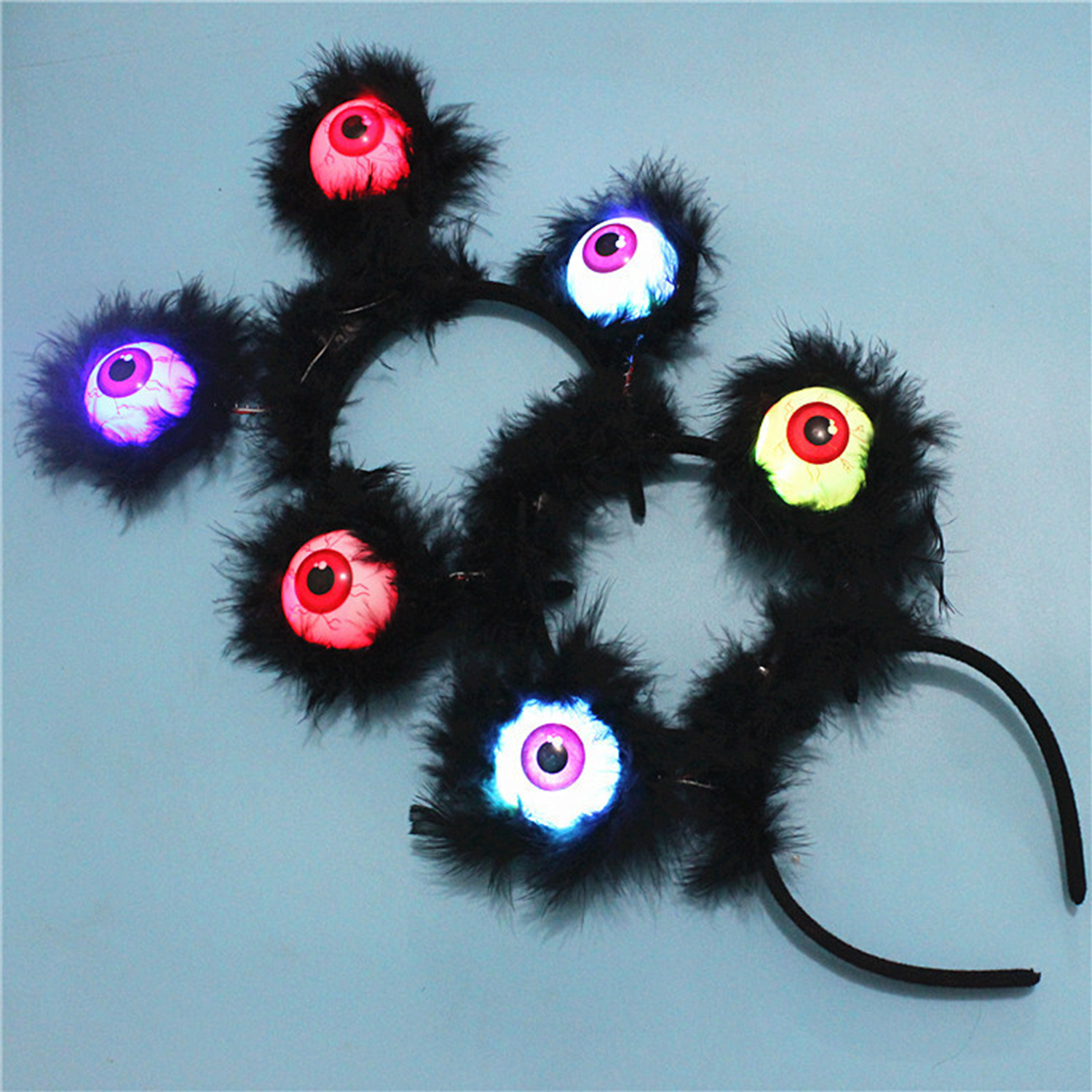Halloween Light Up LED Glowing Eyeball Headband 1