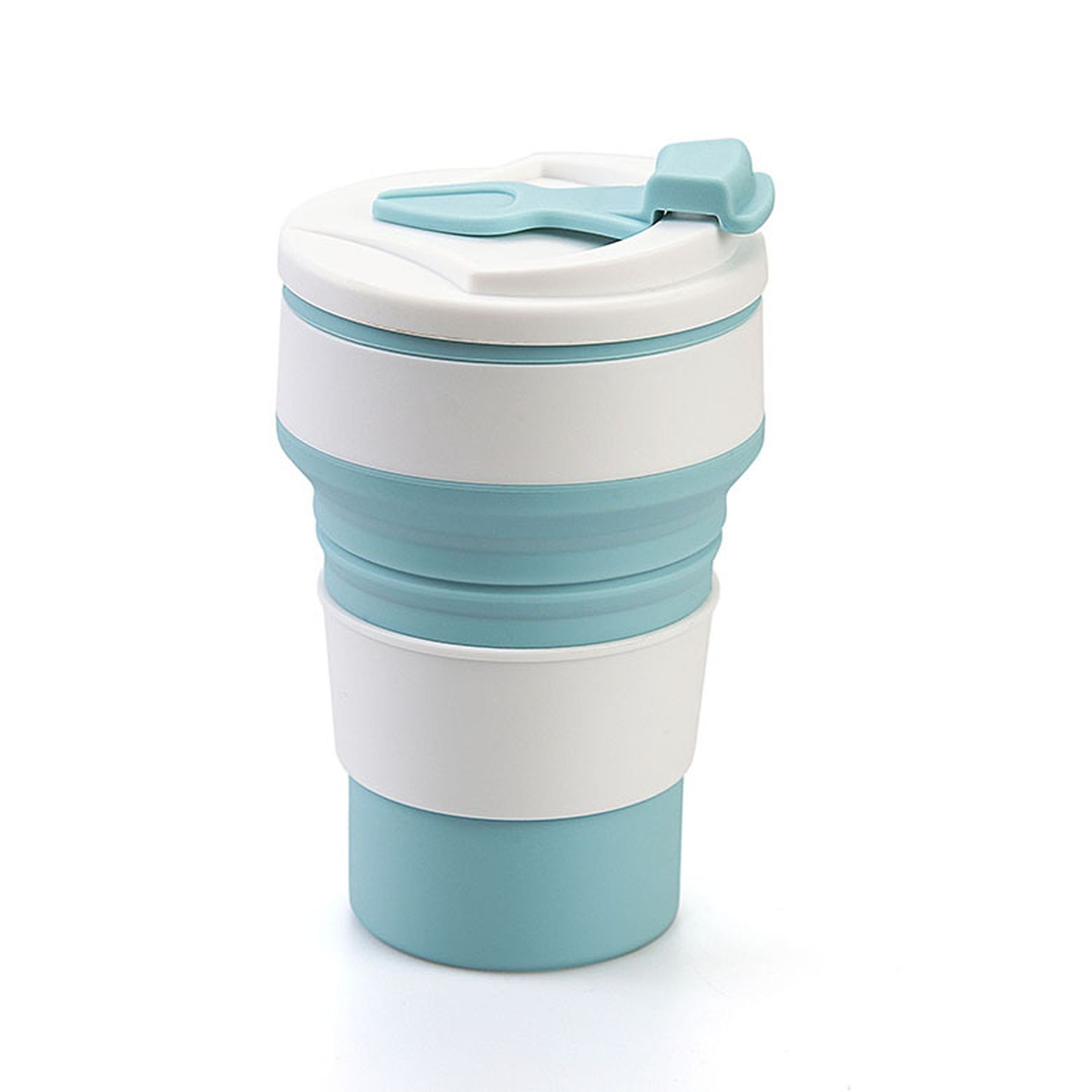 Collapsible Travel Cup Silicone Camping Bottle With Lids 11