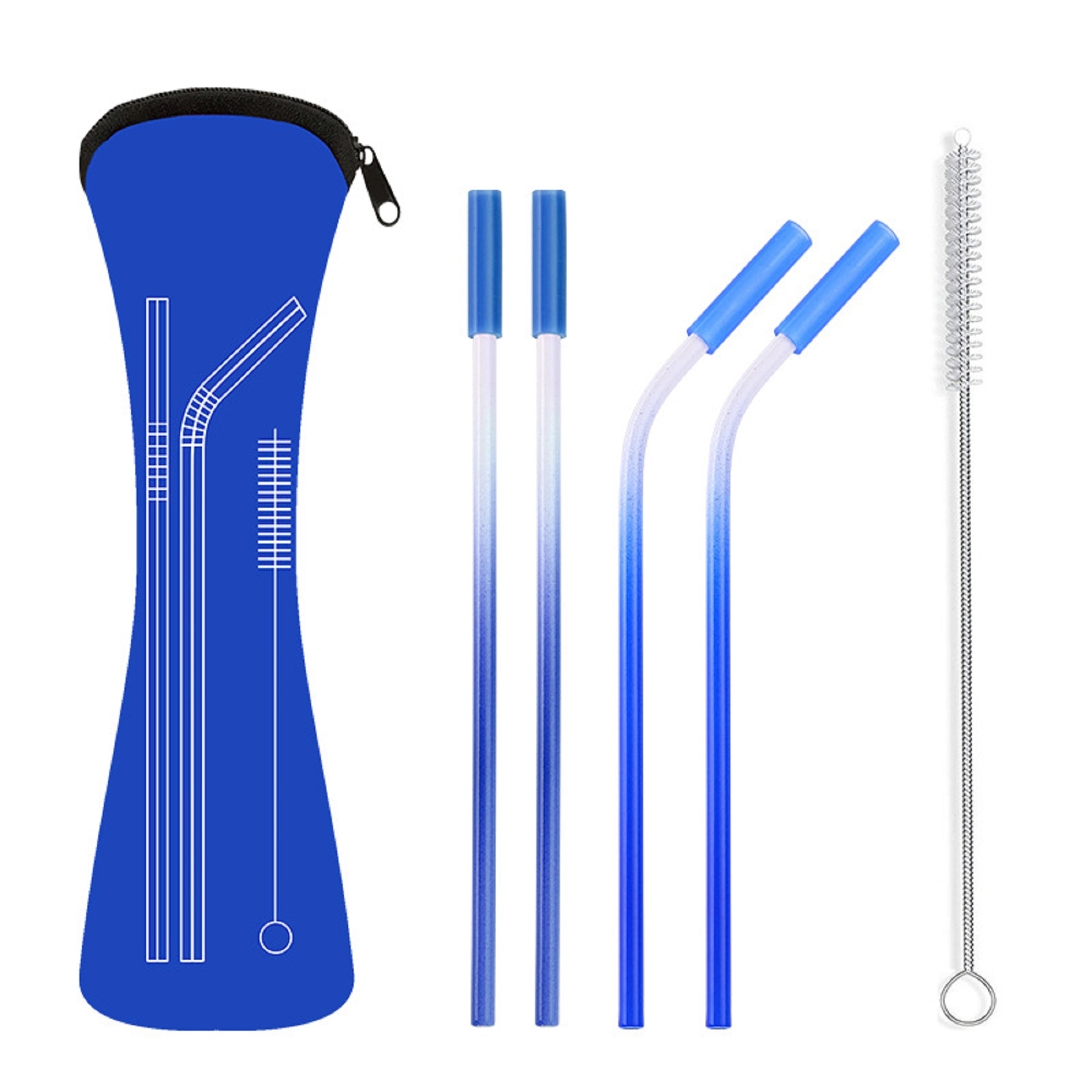 18/8 Stainless Steel Straw with Cleaner in Neoprene Bag 7