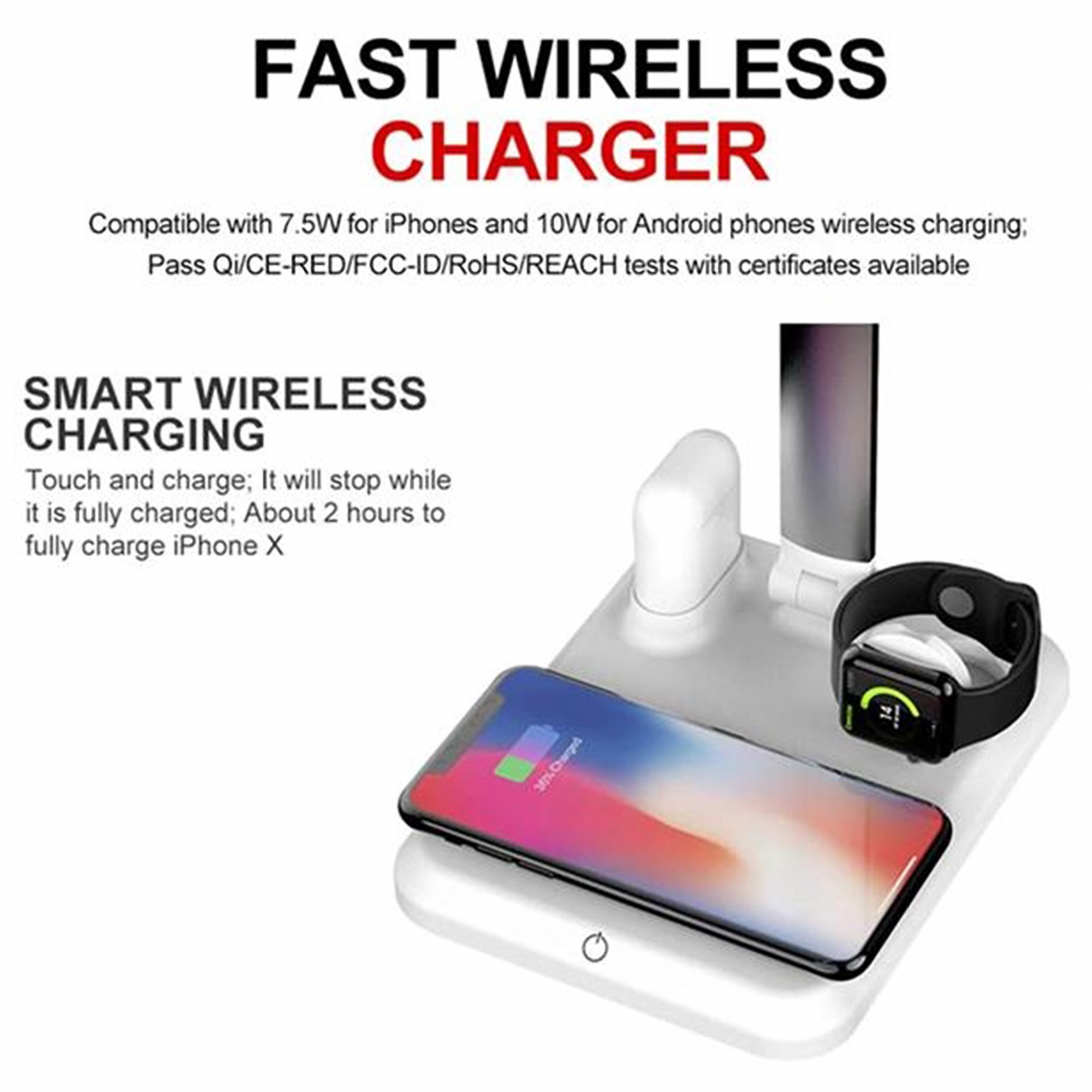 Multifunctional LED Lamp with 10W Wireless Charging Pad 5