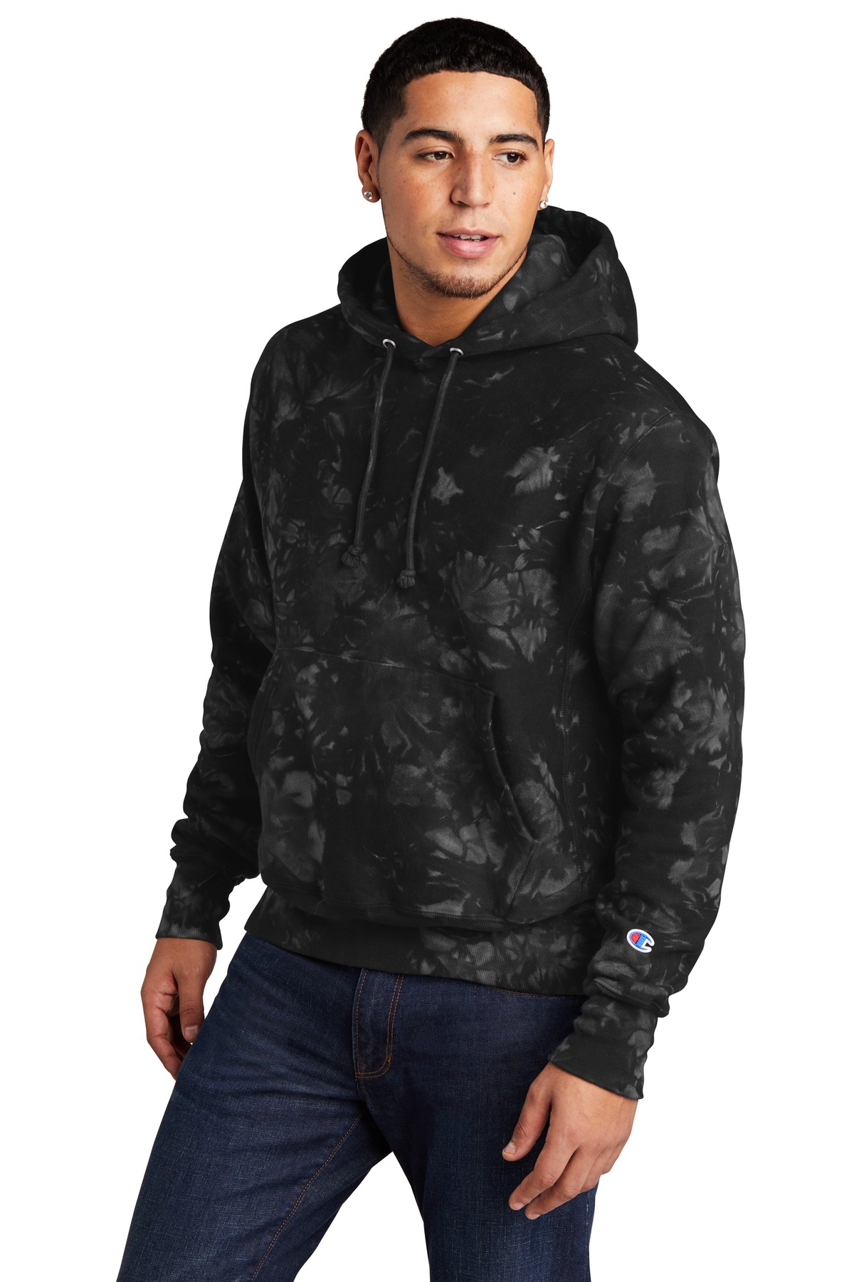 Champion Reverse Weave Scrunch-Dye Tie-Dye Hooded Sweatshirt. TDS101, custom hoodie or sweatshirt with logo imprint 16