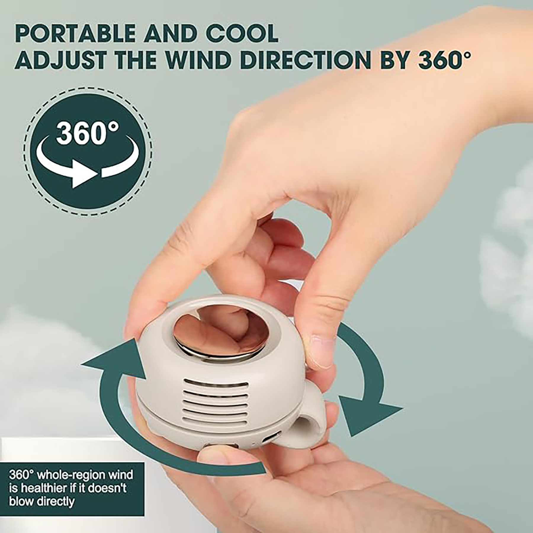 Mini Bladeless Clip on Cooling Fan 1