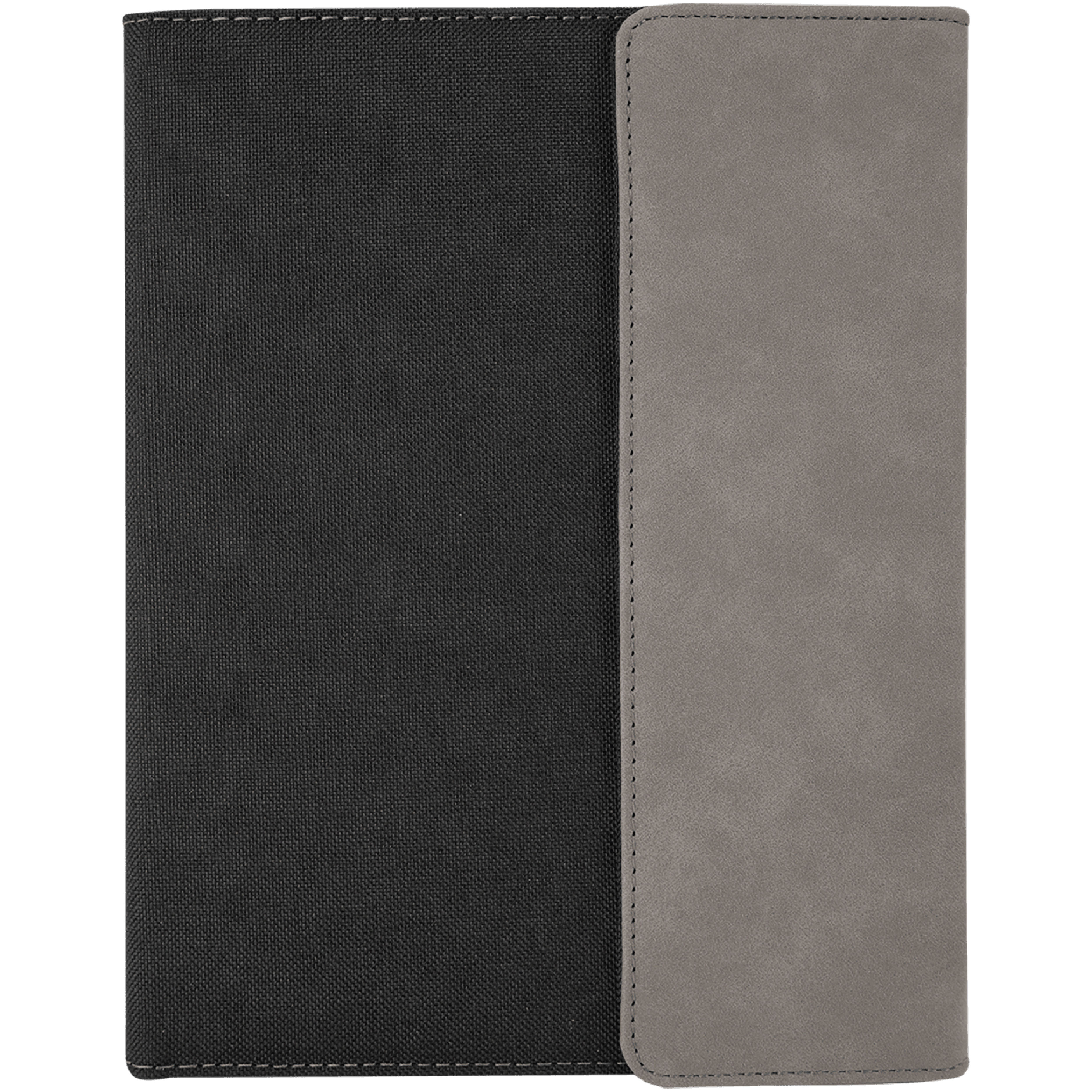 7" x 9" Gray Leatherette & Black Canvas Portfolio 4